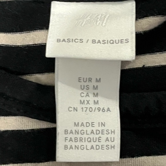 H&M Striped Lightly Cropped Tee - Picture 2 of 4